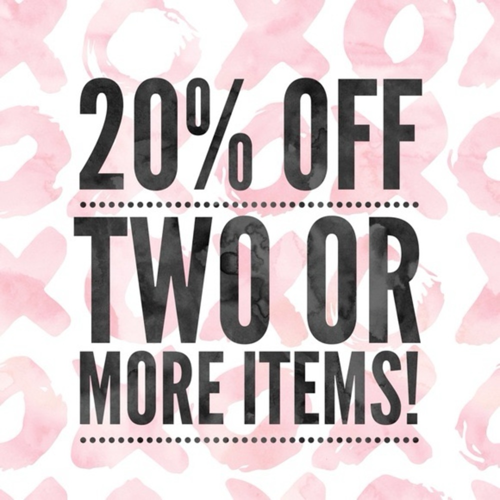 Bundle 2 items and get 20% off!!
